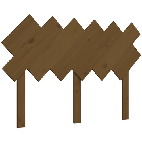  Uzglavlje za krevet boja meda 122,5x3x80,5 cm masivna borovina Slike