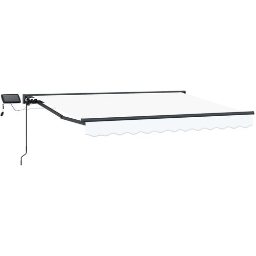  Ručni okvir tende s LED-ima Bijela i antracit 3,5 x 2,5 m Slike