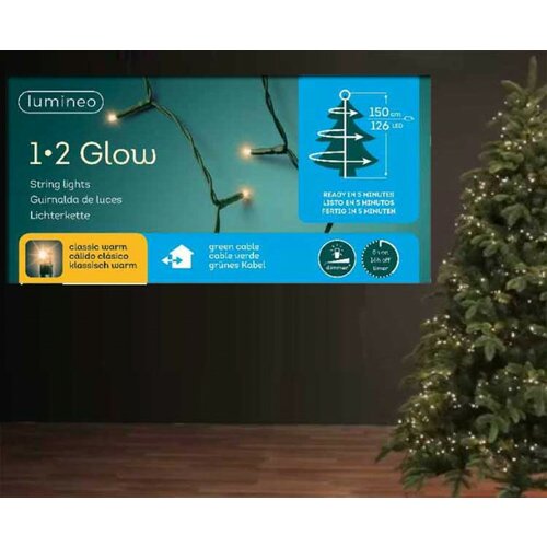 Lumineo Novogodišnji ukrasi - 1-2 Glow LED rasveta 150cm Toplo bela ( 495460 ) Cene