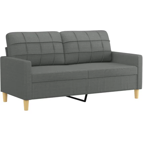 MAISON CHIC Dvosed kavč - Sofa - Kanape temno siv 140 cm blago, (21727355)