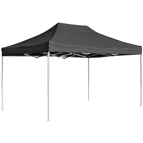 vidaXL Profesionalni šotor za zabave aluminij 4,5x3 m antracit