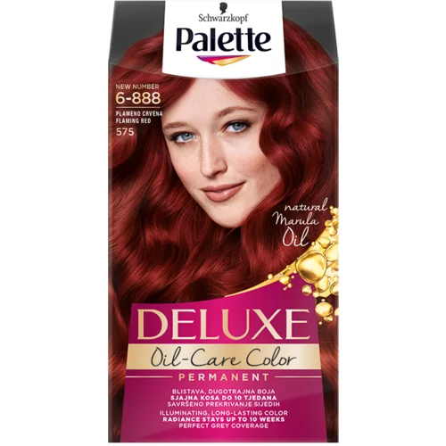 Schwarzkopf Palette Deluxe permanentna barva za lase odtenek 6-888 Flaming Red 1 kos
