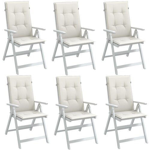 vidaXL Jastuci za stolice 6 kom prošarano krem 120x50x4 cm tkanina Cijene