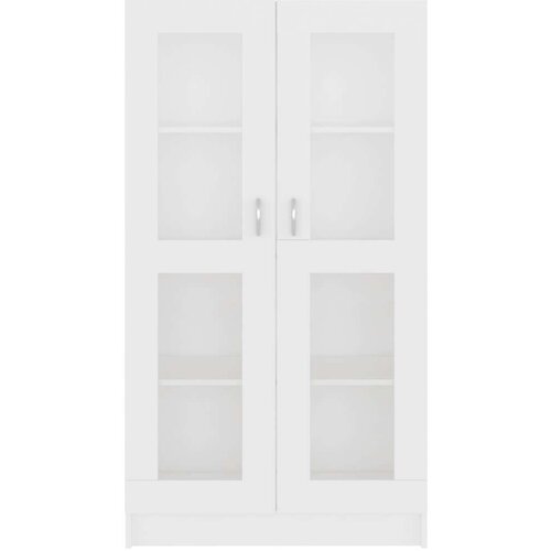 VidaXL Vitrina bela 82,5x30,5x150 cm iverna plo&amp;scaron;ča Slike