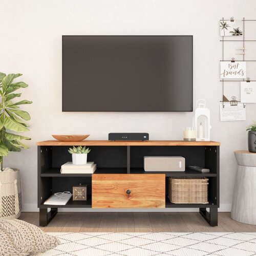 The Living Store TV omarica 100x33x46 cm trden akacijev les in inženirski les - TV Omarica, (21374935) Slike