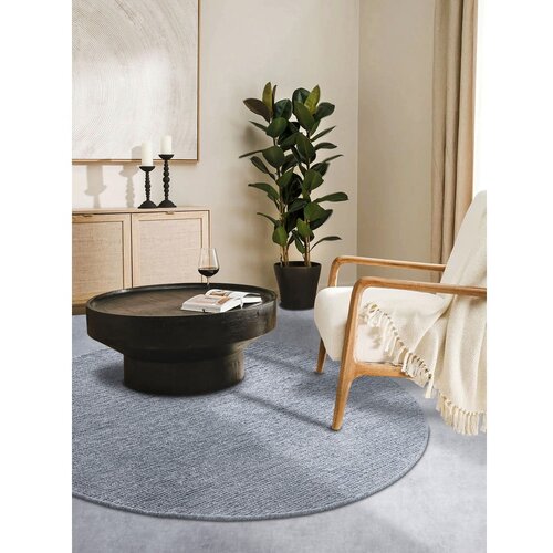 Villeroy &amp;amp; Boch Siva ročno tkana volnena okrogla preproga &amp;oslash; 160 cm Francois &amp;ndash; Slike