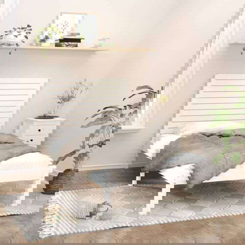  Okvir za krevet od masivne borovine bijeli 90 x 200 cm Cene