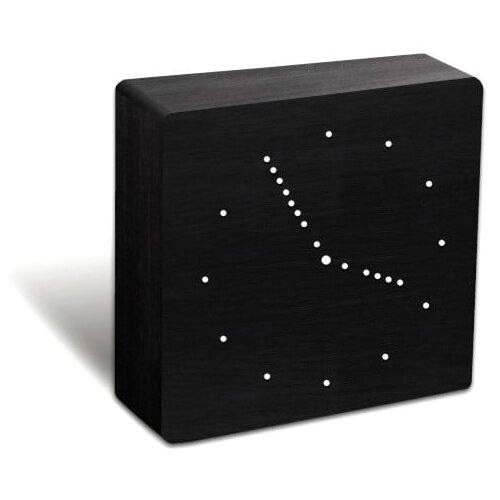 Gingko Crna budilica s bijelim LED zaslonom Analogue Click Clock Slike