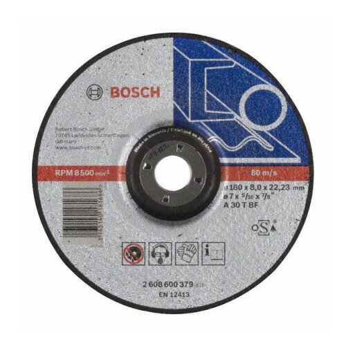 Bosch brusna ploča ispupčena expert for metal A 30 T BF, 180 mm, 8,0 mm ( 2608600379 ) Cene