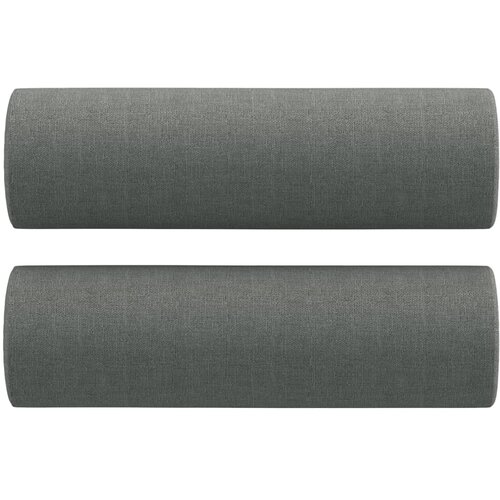  3-dijelni set sofa s jastucima tamnosivi od tkanine Slike