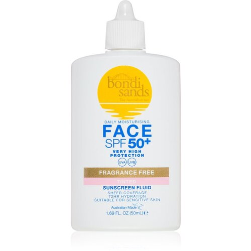 Bondi Sands SPF 50+ Fragrance Free Tinted Face Fluid zaštitna krema za toniranje za lice SPF 50+ 50 ml Cijene