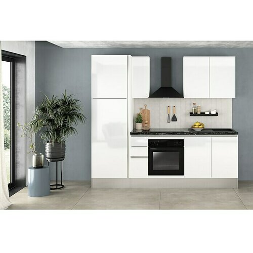 Marinelli Cucine Kuhinjski komplet Gianna (&amp;Scaron;irina: 245 cm, Bijele boje, Lijevi graničnik, S električnim uređajima) Slike