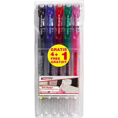 Edding set gel rolera E-2185 crystaljelly 0.7mm 1/5 šareni Cene