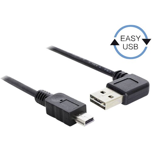 Delock USB kabel USB 2.0 USB-A vtič\, USB-mini-B vtič 2.00 m črna pozlačeni konektorji\, UL-certificirano 83379, (20416532) Cene