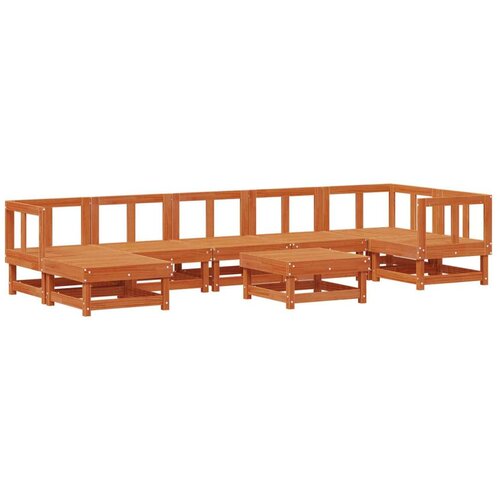  Set lounge namje&amp;scaron;taja za vrt ARAKIL 8 pcs Vo&amp;scaron;tanosmeđa Slike
