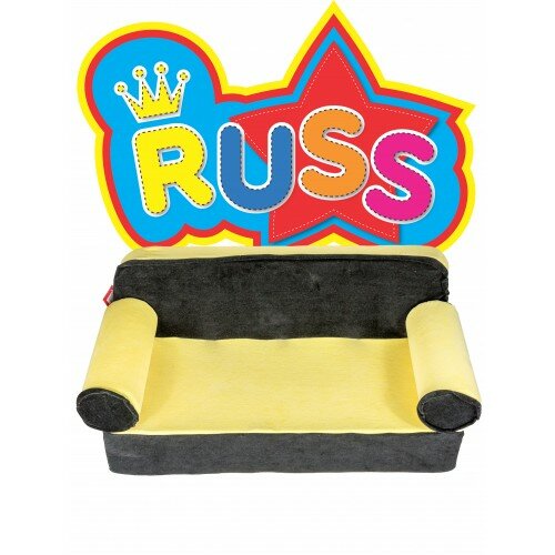 Russ Toys plišana fotelja dvosed na razvlačenje - žuta Slike