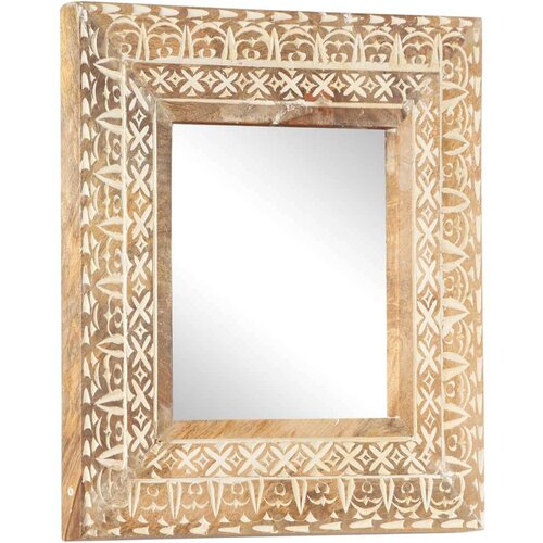 vidaXL Ručno izrezbareno ogledalo 50 x 50 x 2 6 cm masivno drvo manga Cijene