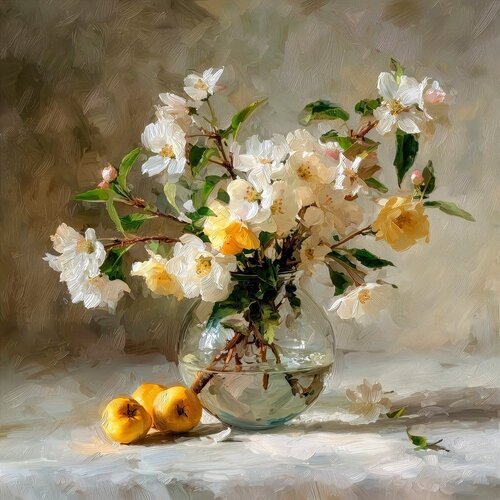 Styler Tiskana slika s okvirom 70x70 cm Apple Flowers &ndash; Cijene