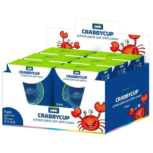 Junior Crabbycup, ča&amp;scaron;a za likovno sa poklopcem, plastična, plava Slike