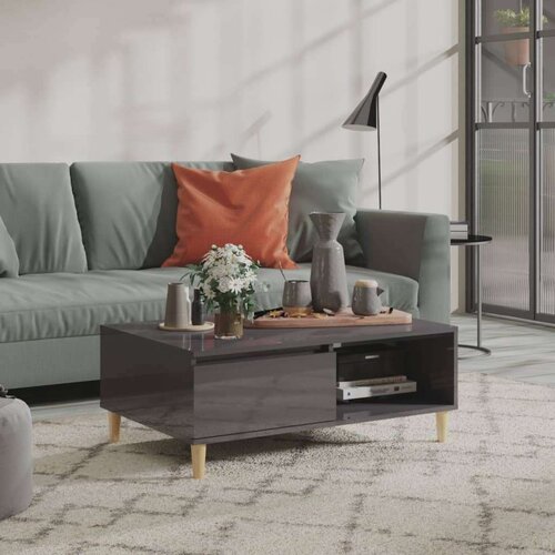  Stolić za kavu visoki sjaj sivi 90 x 60 x 35 cm od iverice Cijene