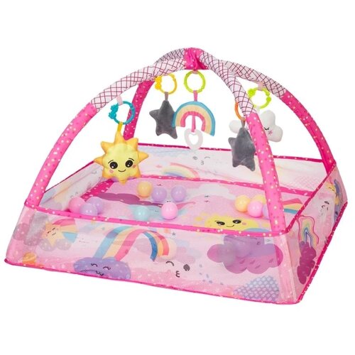 Kikka Boo podloga za bebe sa lopticama Pink Sky Slike