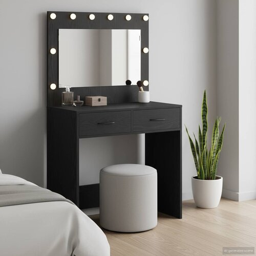  Toaletni stol Crni hrast 78,5 x 41 x 135 cm Konstruirano drvo Cene