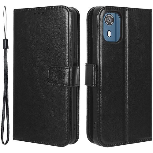 INORCO Torbica denarnica za Nokia C02 Crazy Horse tekstura PU usnjen ovitek za telefon s stojalom, (22035397) Slike