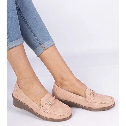 D/CEO marka niezdefiniowana Pink loafers with a wedge and matte finish Sambada Cene