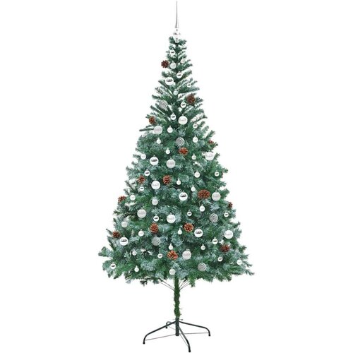 VidaXL Umjetno božićno drvce s stalakom Zelena 210 cm PVC i čelik Slike