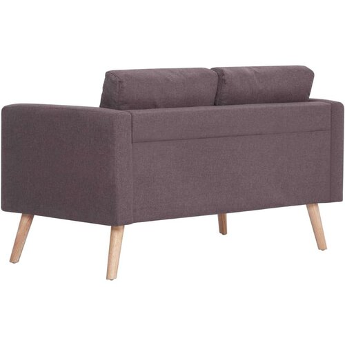  2-dijelni set sofa od tkanine bež Slike