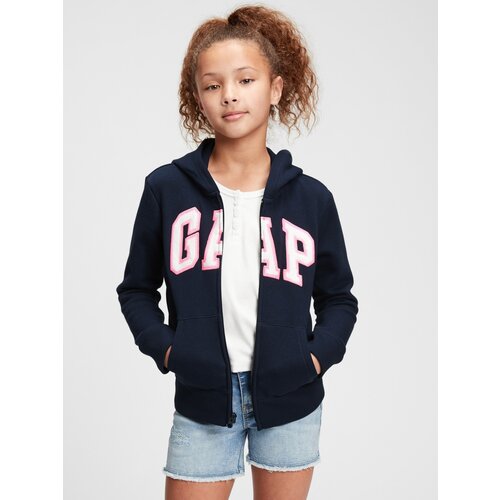 GAP Blue Girls' Kids Sweatshirt Logo zip hoodie Cene