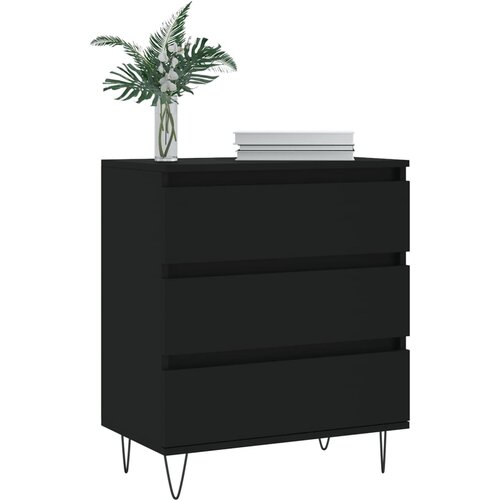  Komoda crna 60 x 35 x 70 cm od konstruiranog drva Slike