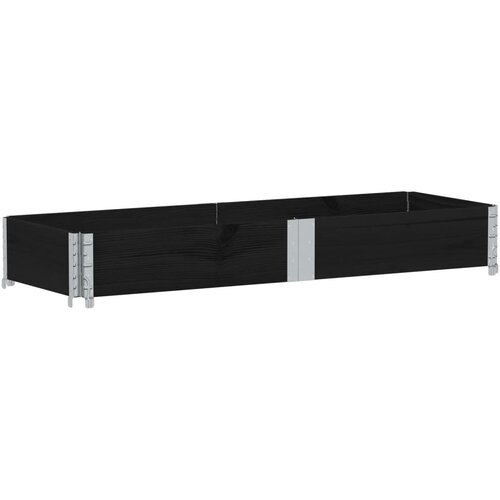  Vrtna sadilica crna 150x50 cm od masivne borovine Slike