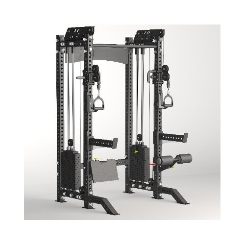 Dual ADJUSTABLE PULLEY + SQUAT RACK 2-u1 Cene