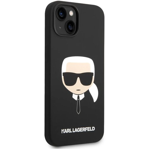 Karl Lagerfeld Maska za telefon Liquid Silicone Karl Head za iPhone 14 Plus crna Slike