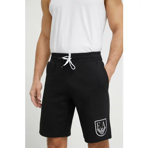 Emporio Armani Underwear Bombažne kratke hlače črna barva