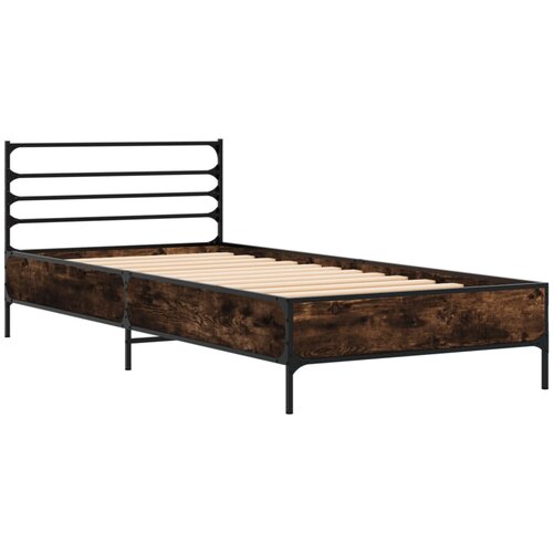 VidaXL Okvir krevet boja hrasta 90 x 190 cm konstruirano drvo i metal Slike