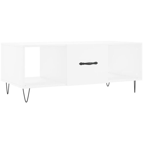 Maison Chic Klubska mizica - kavna mizica - Nizka mizica bela 102x50x40 cm inženirski les, (21754233) Cene