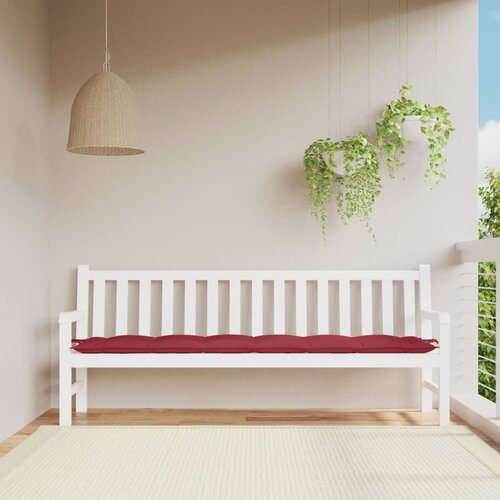 VidaXL Jastuk za vrtnu klupu boja vina 200 x 50 x 7 cm tkanina Oxford Slike