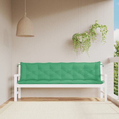 vidaXL Jastuci za vrtnu klupu 2 kom zelena 200x50x7cm tkanine Oxford Cijene