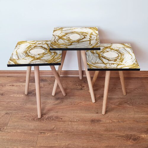 Hanah home Set 3 stočića 3Shp101 Cream Cene