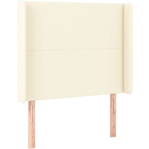  Uzglavlje s u&amp;scaron;ima krem 83x16x118/128 cm od umjetne kože Slike