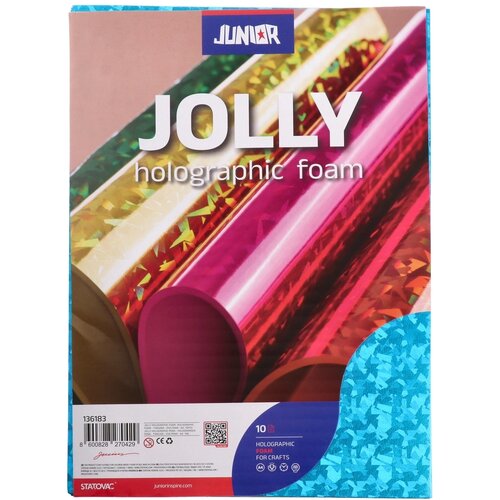 Junior Jolly Holographic Foam, hologramska pena, A4, 250g - odaberite boju Tirkizna Cene