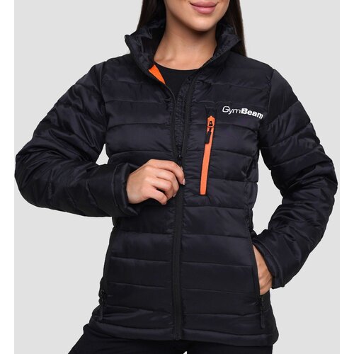 GymBeam Ženska puffer jakna Black/Orange Slike