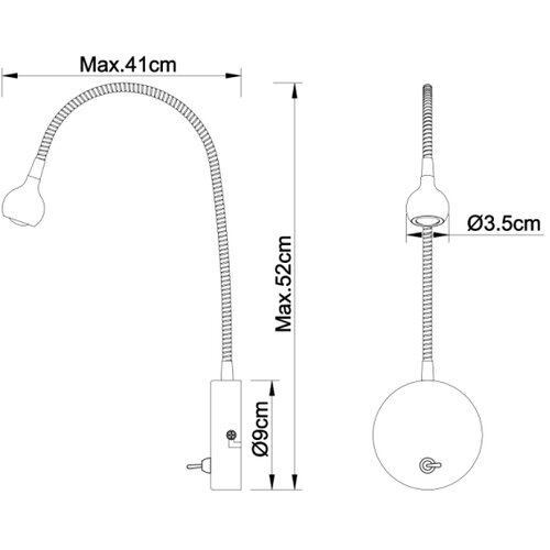 Globo 24109W - fleksibilna LED lampica SERPENT LED/3W/230V Cene