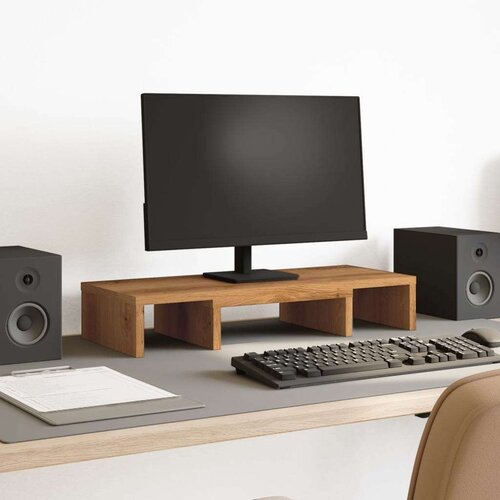 vidaXL Stalak za monitor podesivi boja hrasta 60 x 24 x 10,5 cm drveni Cijene