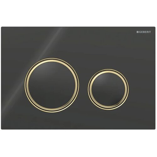 Geberit Sigma50 Round tipka za dvokoličinsko ispiranje crna/mesing/crna - staklo 115.652.SJ.1 Cene
