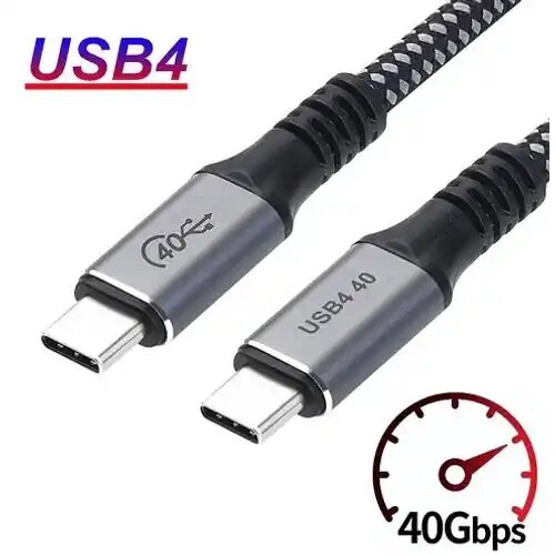 Velteh Kabl USB Tip C Thunderbolt 3 KT-USB4.05M 100W (20V 5A) 0.5m Slike