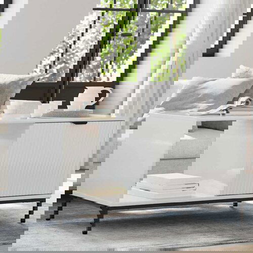 vidaXL Stolić za kavu Visoko sjajno bijela 90 x 49 x 46 cm Cijene