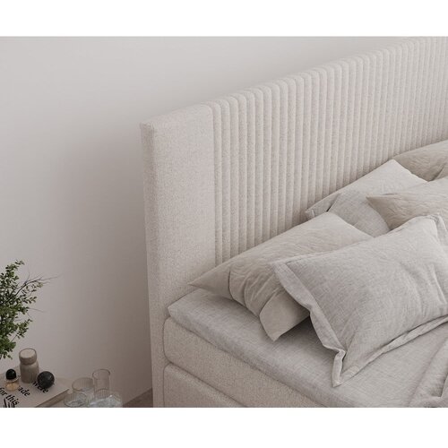Maison de R&amp;ecirc;ve Bež boxspring krevet s prostorom za odlaganje 140x200 cm Bergamo &amp;ndash; Slike